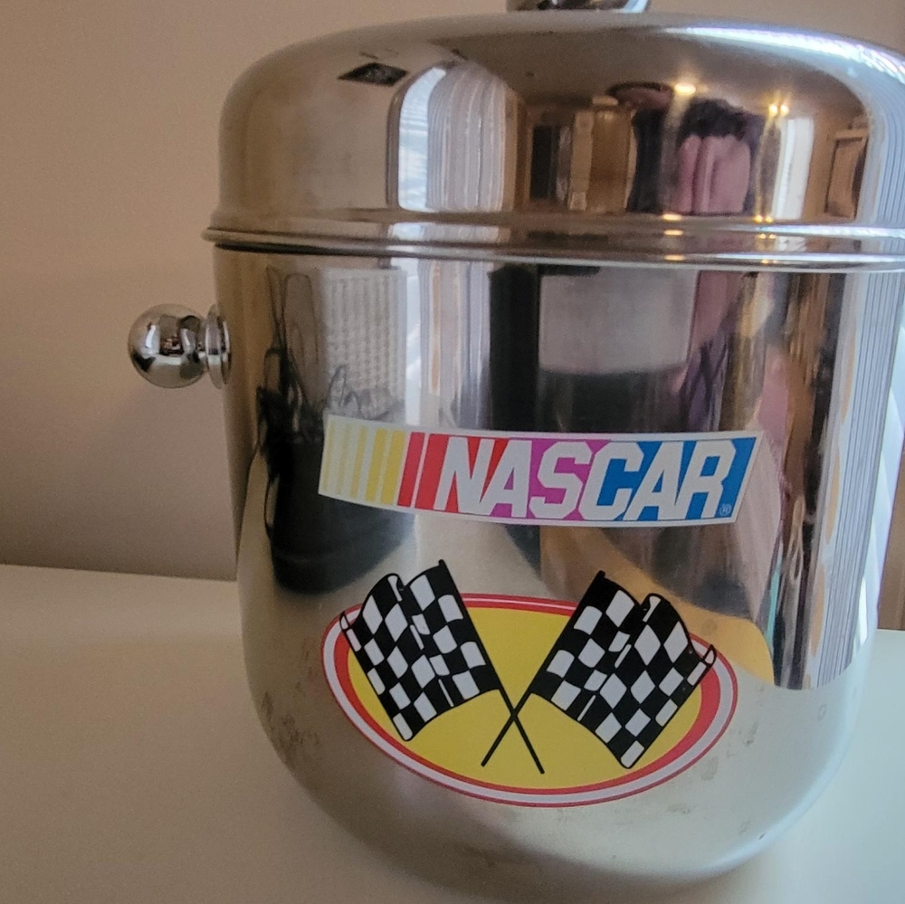 Nascar Godinger 6 Shot Glasses Stainless Steel Ice Bucket & Shooter Set